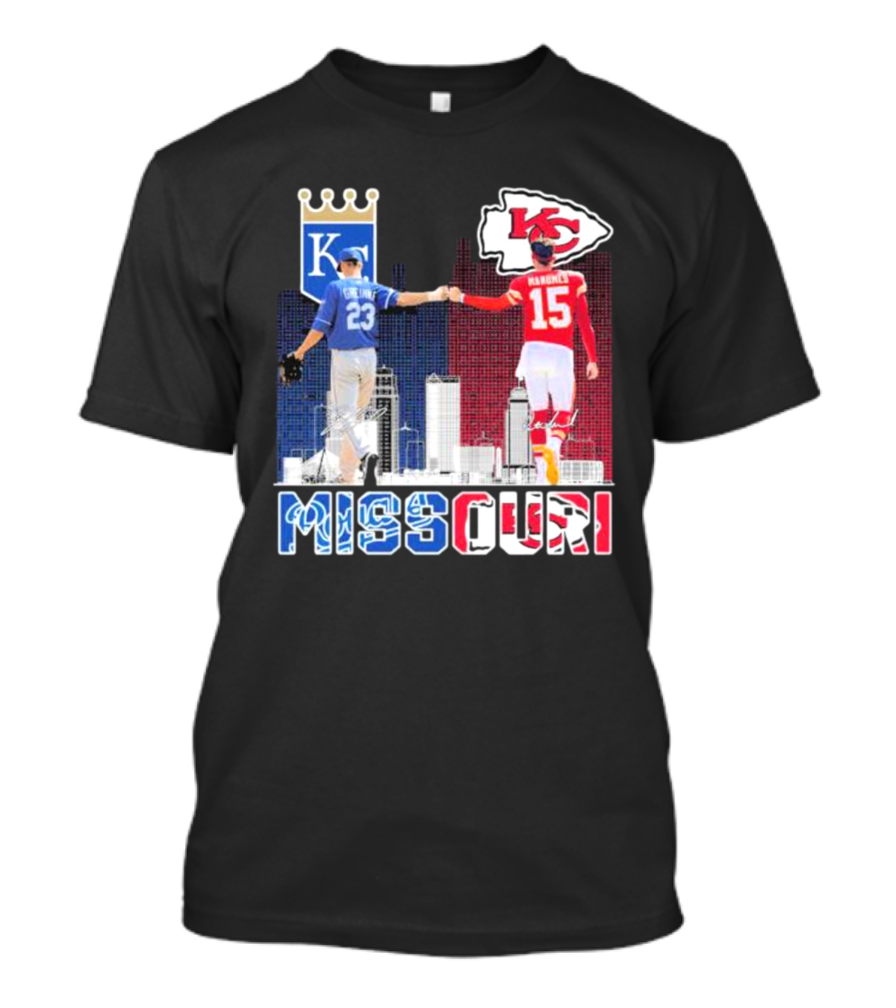 Missouri Kansas City Chiefs Mahomes Royals Greinke T-Shirt