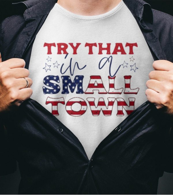 Jason Aldean Try That In A Small Town Red White Blue Stars T-Shirt