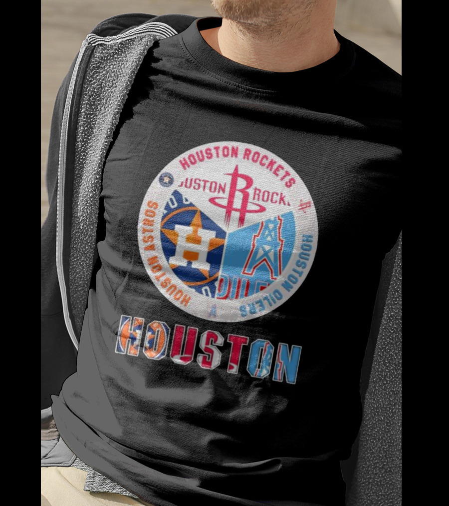 Houston Rockets Astros Oilers Sports Teams T-Shirt