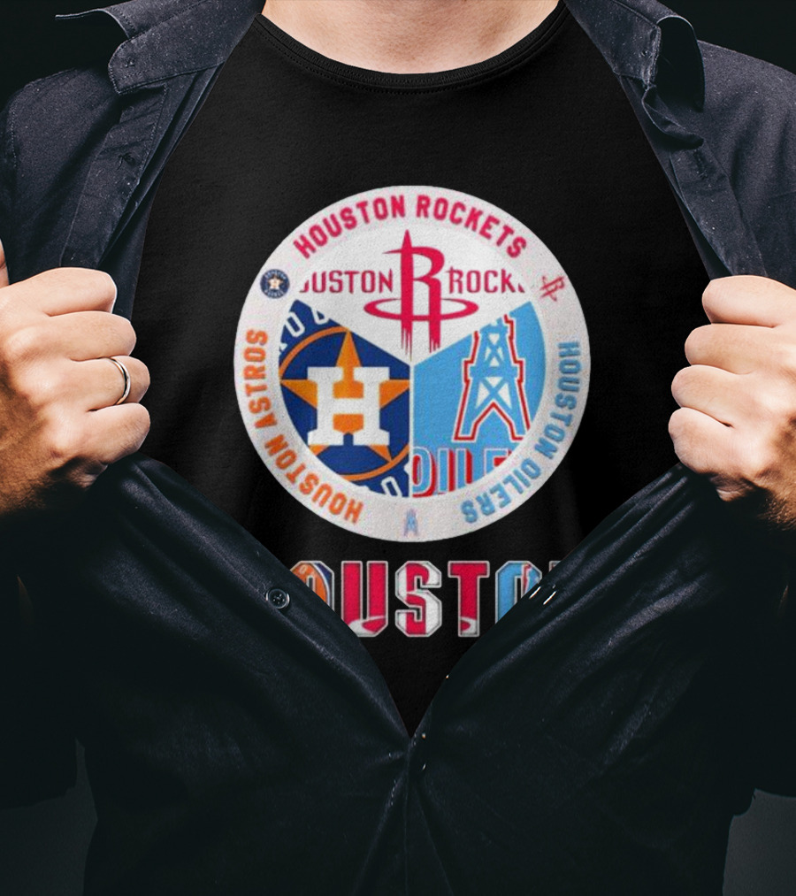 Houston Rockets Astros Oilers Sports Teams T-Shirt