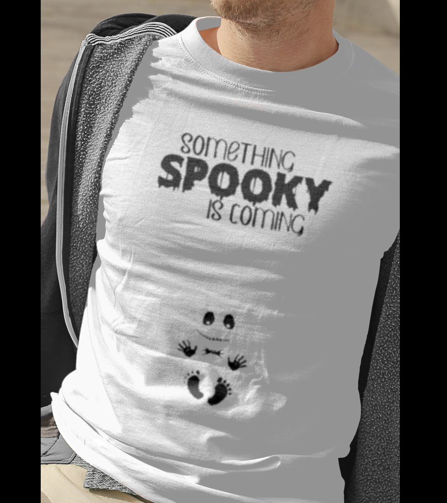 Something Spooky Is Coming Jack Skellington Nightmare Christmas Pregnancy Reveal T-Shirt