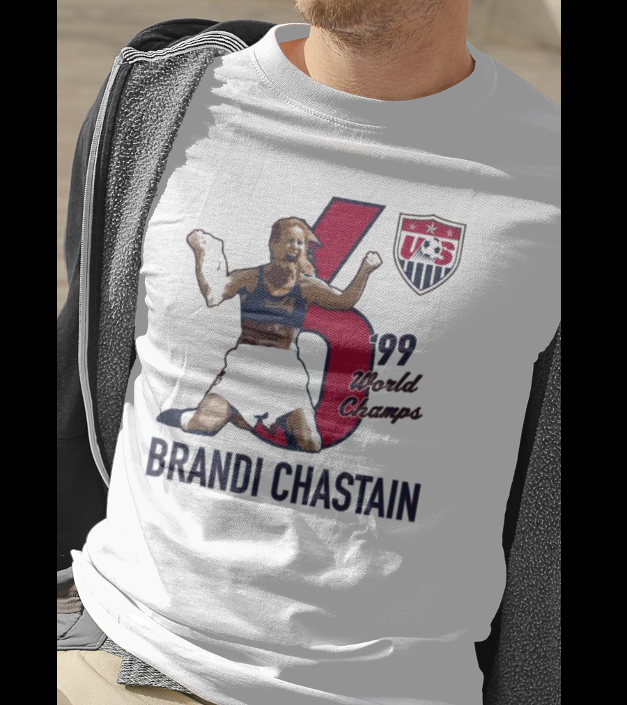 USWNT Brandi Chastain 6 99 World Champs T-Shirt