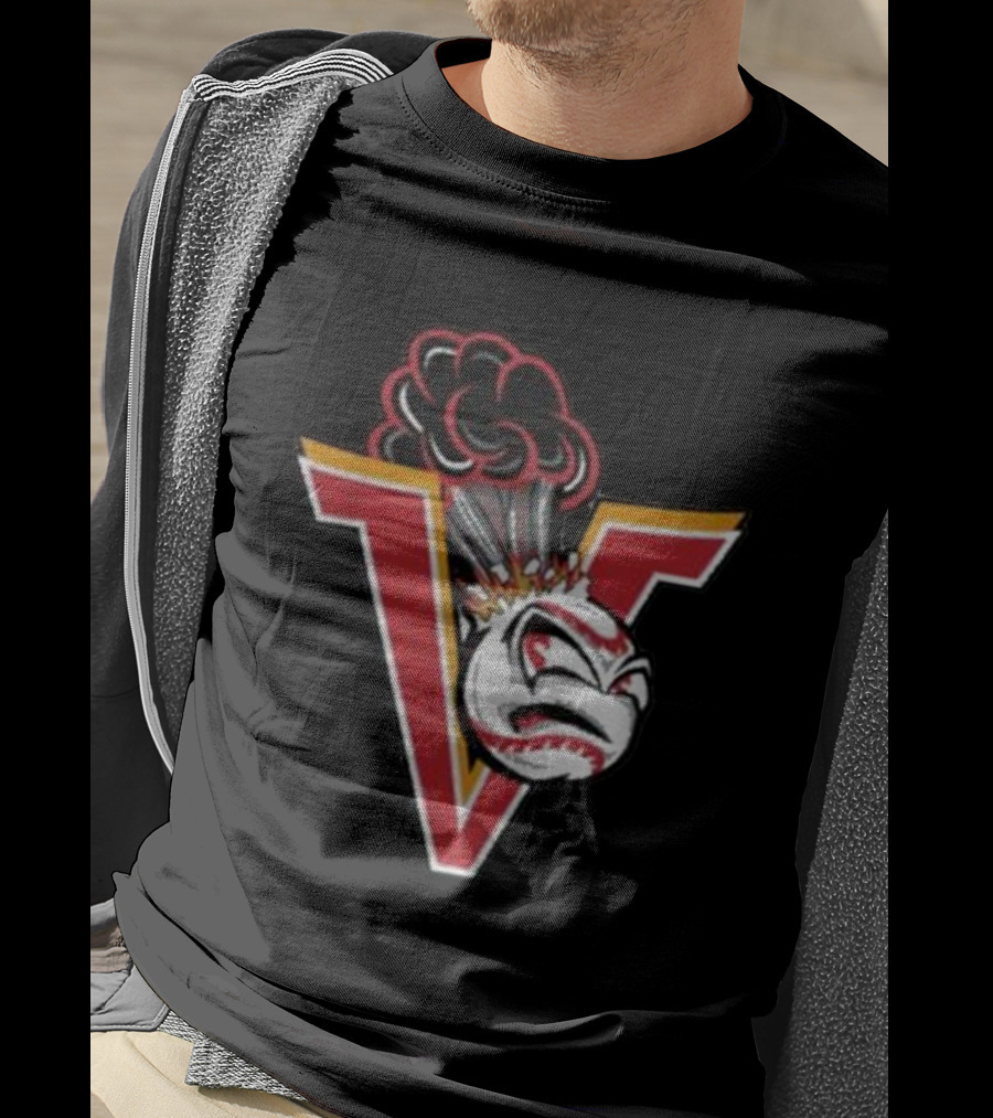 Mavericks Volcanoes Alternate Logo V-Eruption Baseball Mascot T-Shirt
