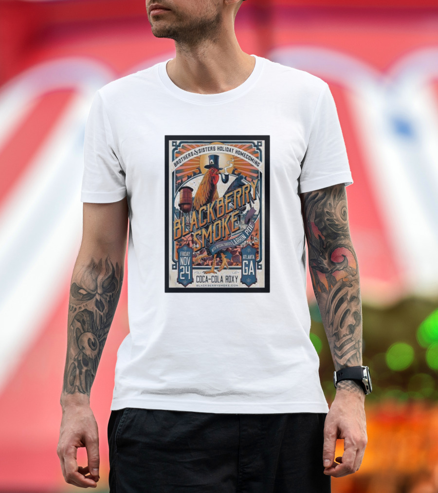 Brothers and Sisters Holiday Homecoming Blackberry Smoke Fri Nov 24 Atlanta GA Coca-Cola Roxy T-Shirt
