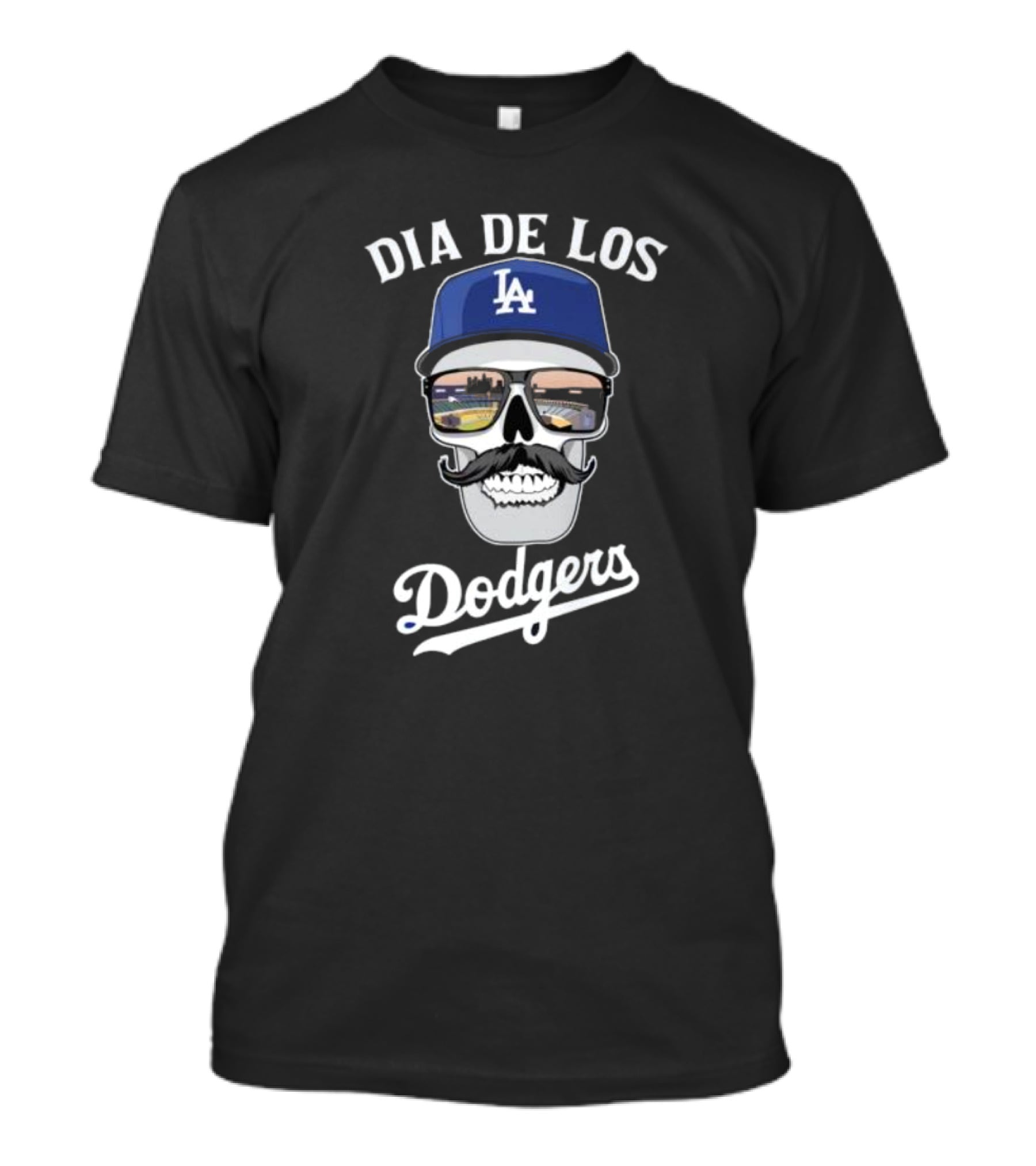 Dia De Los Dodgers LA Skull T-Shirt