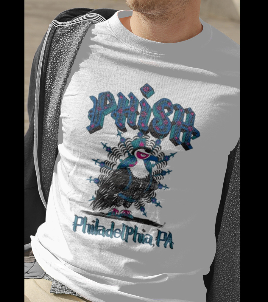 PHISH Philadelphia PA Bird Design The Mann Center Tour T-Shirt