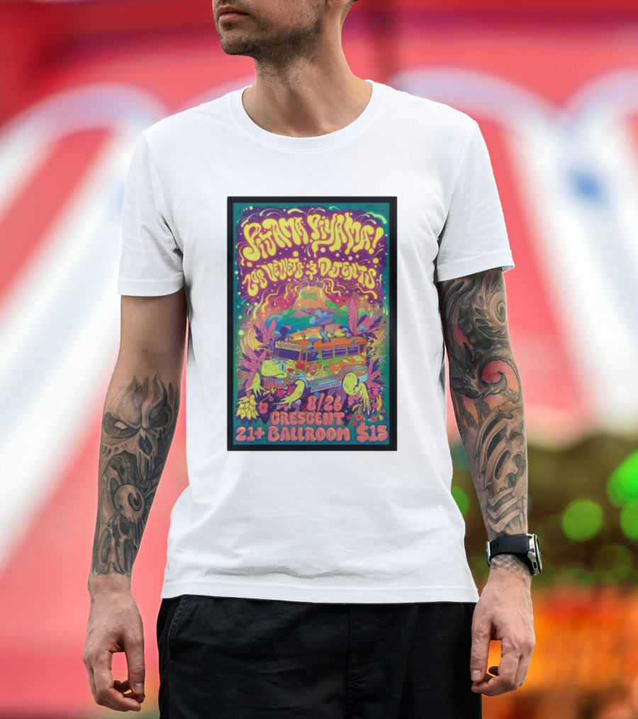 Pijama Piyama Los Velvets Djents Crescent Ballroom 21+ $15 8/26 T-Shirt