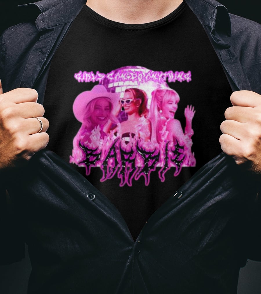 Sadstreet Margot Robbie Barbie Girls Can Do Anything T-Shirt
