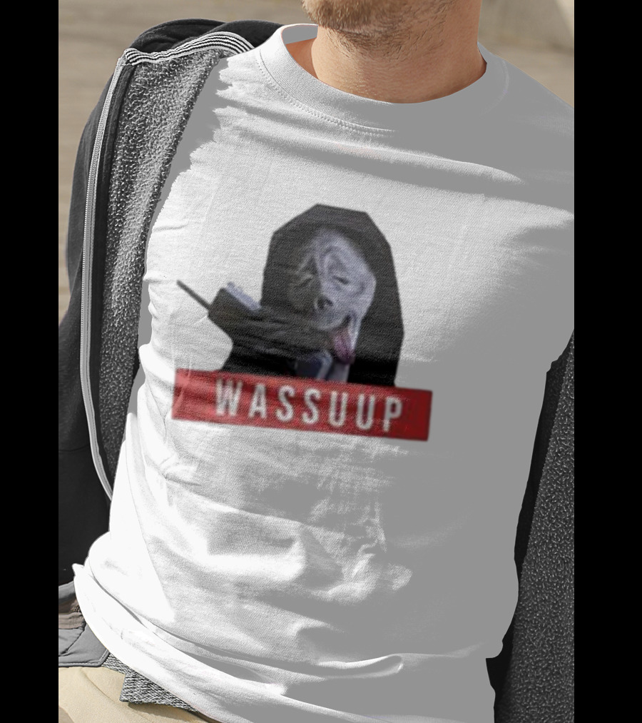 Wassup Ghostface Parody New Skeleton T-Shirt