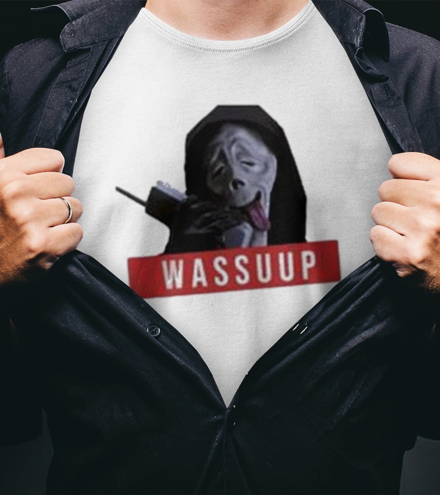 Wassup Ghostface Parody New Skeleton T-Shirt