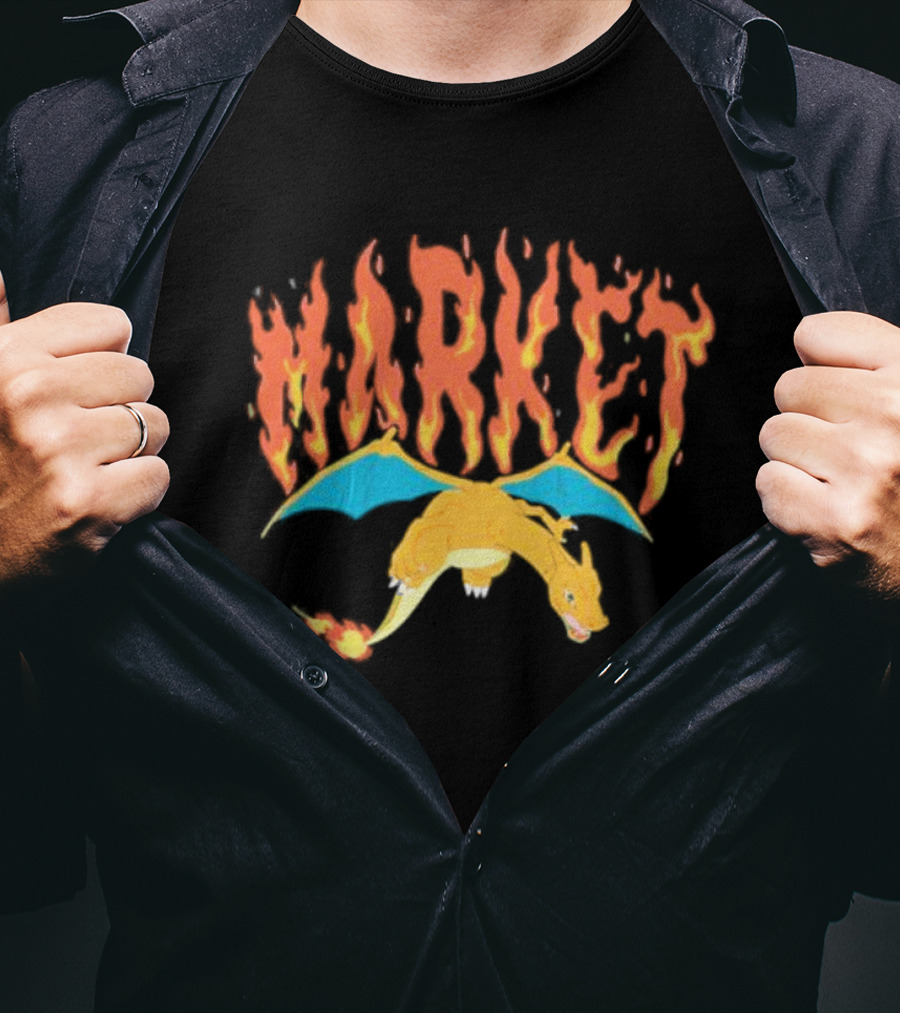 Market Charizard Flames Pokémon T-Shirt