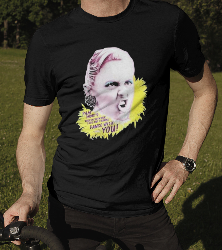 Pam Short’s Broken Both Her Legs And I Wanna Dance With You Nordacious Yellow Burst Expression T-Shirt