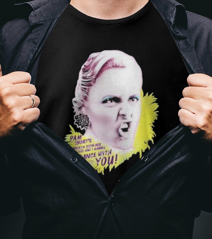 Pam Short’s Broken Both Her Legs And I Wanna Dance With You Nordacious Yellow Burst Expression T-Shirt