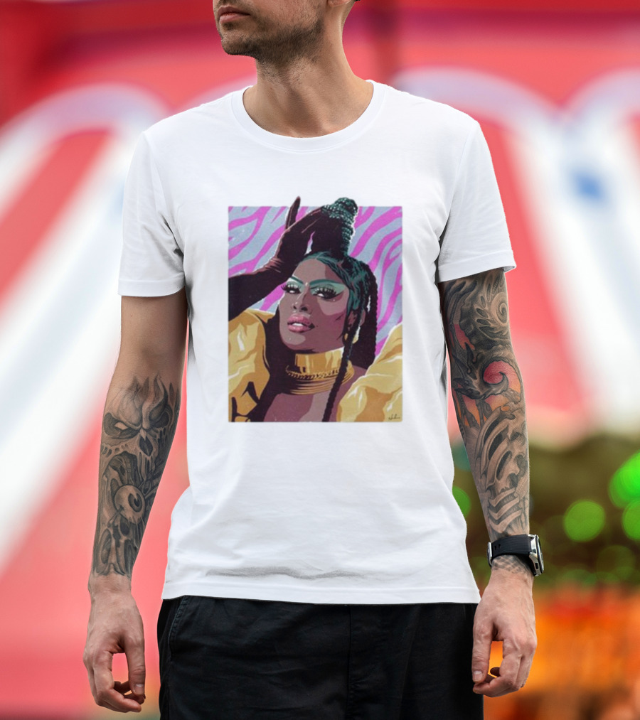 Kween Kong Pop Art Illustration with Bold Colors and Striking Pose T-Shirt