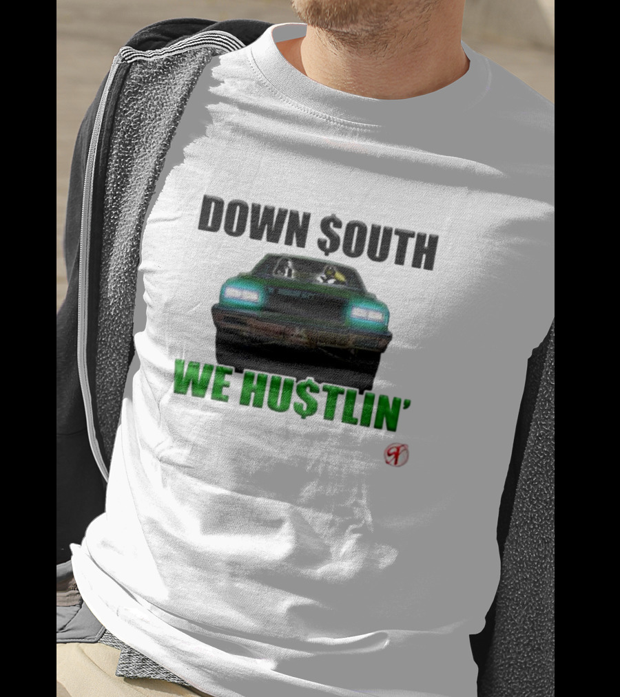 DOWN $OUTH WE HU$TLIN' Riding Classic Car T-Shirt