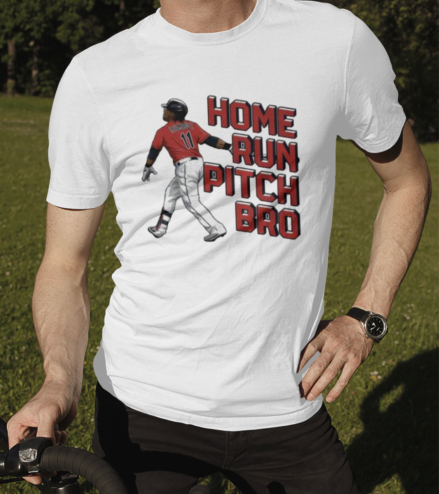 Home Run Pitch Bro Baseball Swing Vintage Red And Black T-Shirt