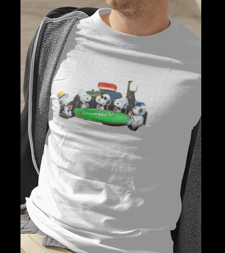 Snoopy Poker Scott Cawthon Medias Peanuts Card Game T-Shirt