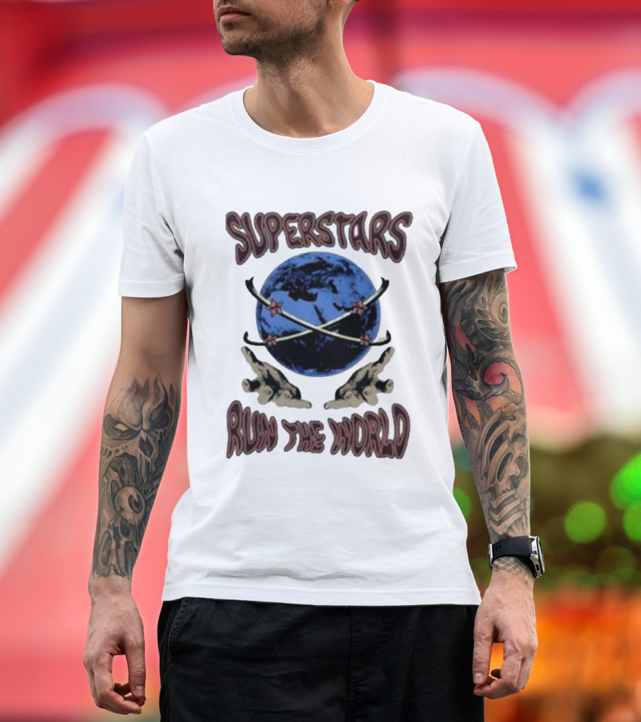 Superstars Run The World Planet T-Shirt