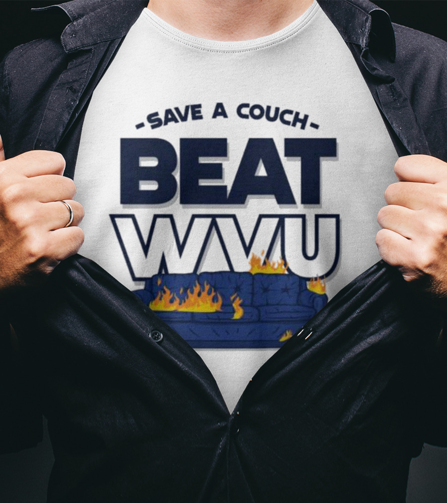 Save A Couch Beat WVU Burning Couch T-Shirt