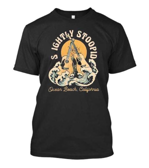 Slightly Stoopid Ocean Beach California Acoustic Wave Guitars T-Shirt