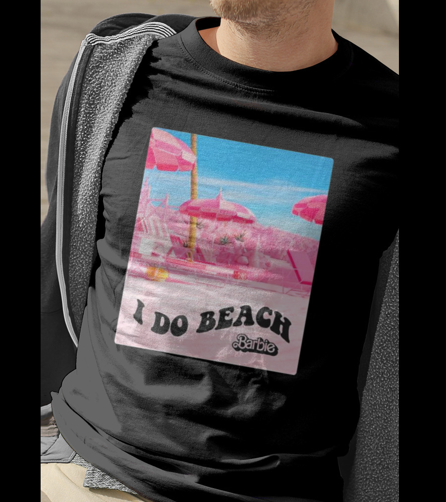 Barbie I Do Beach Movie Pink Umbrella Paradise Scene T-Shirt