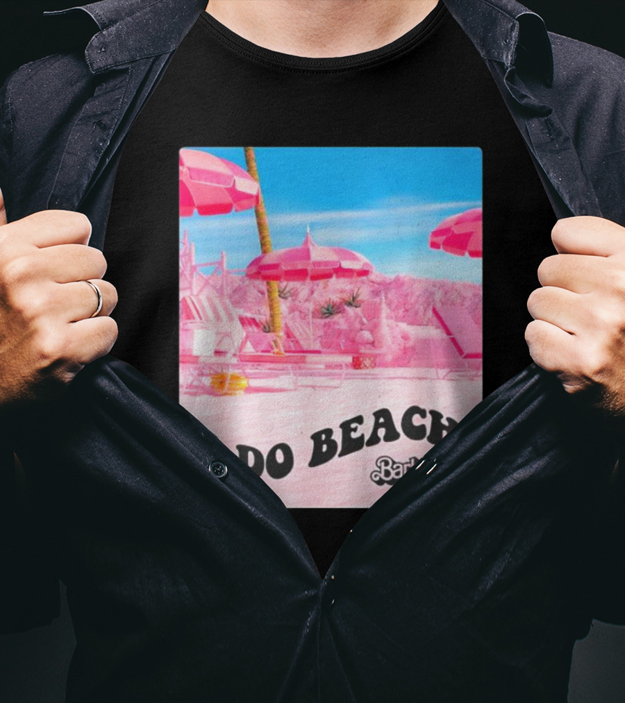 Barbie I Do Beach Movie Pink Umbrella Paradise Scene T-Shirt