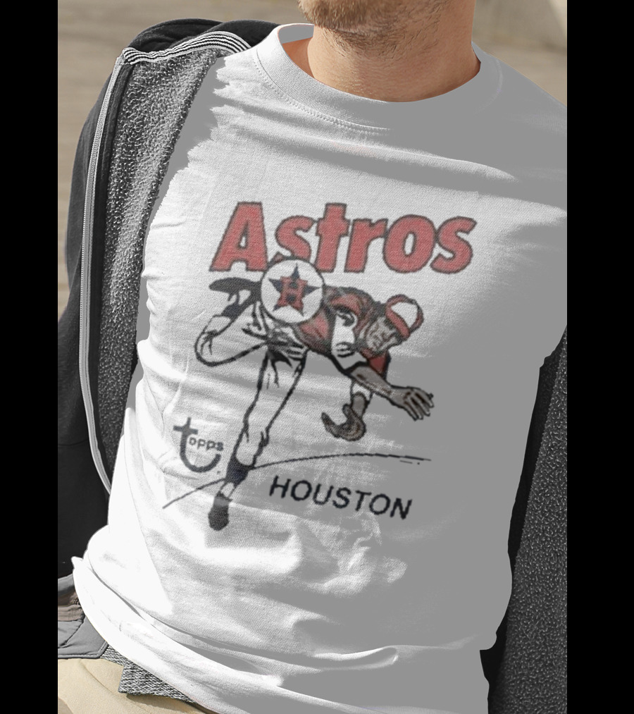 Houston Astros Topps Homage Gold Tri-Blend Vintage Pitcher T-Shirt