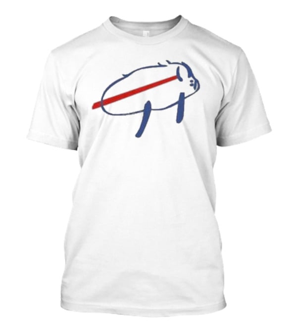 Nickmayerik Bills New Blue Red Laser Buffalo T-Shirt