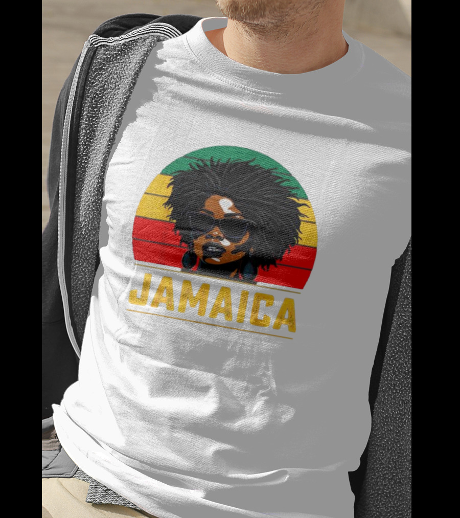 Jamaican Patriotic Women Jamaica Vintage T-Shirt