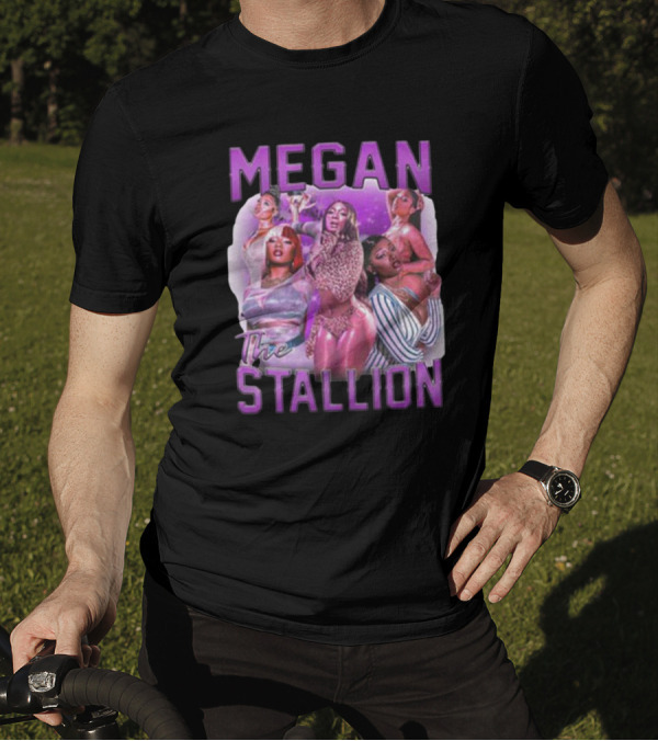 Megan Thee Stallion Bold Iconic Portrait Collage T-Shirt