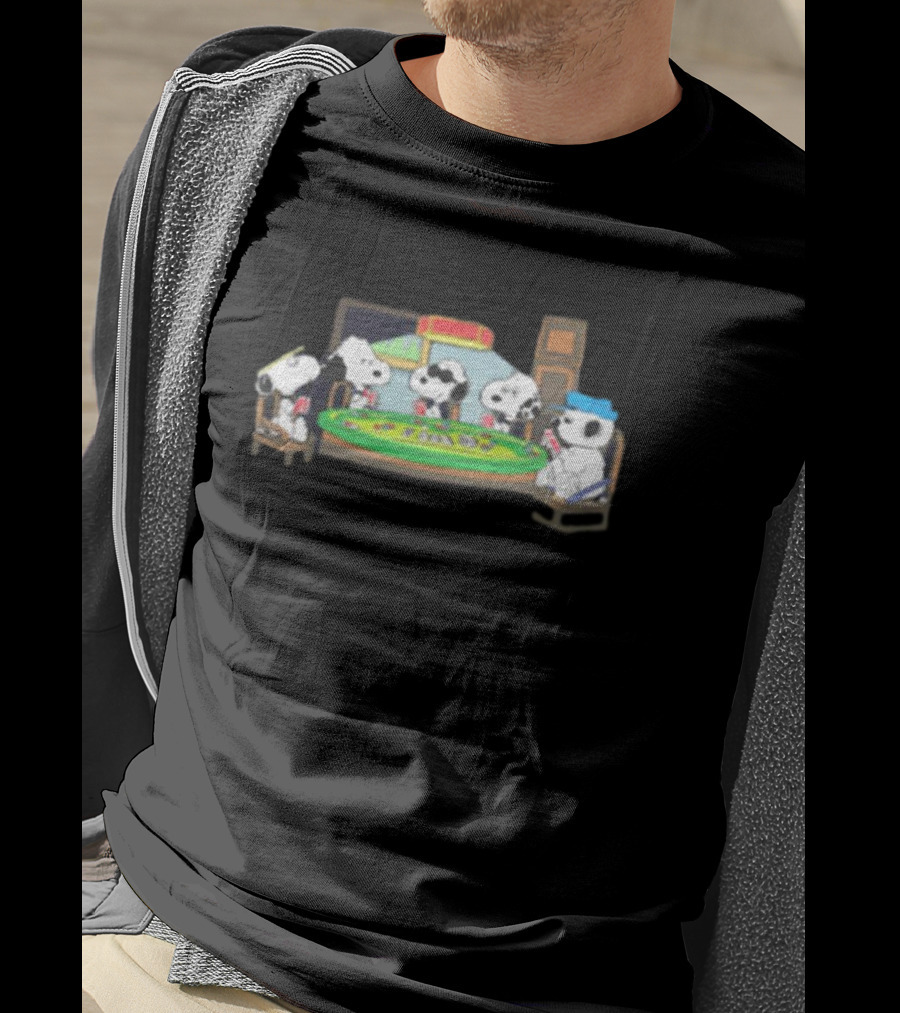 Scott Cawthon Peanuts Snoopy Playing Poker Scene T-Shirt
