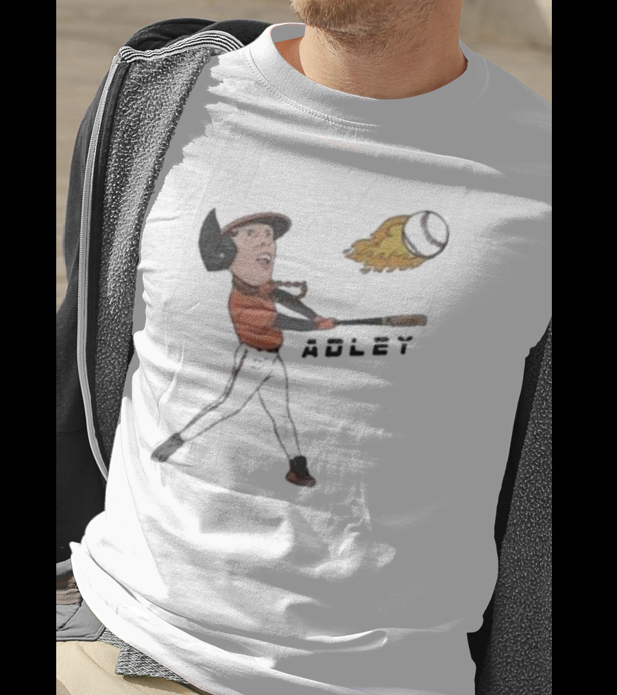 Adley Rutschman Baseball Fire Swing Action T-Shirt