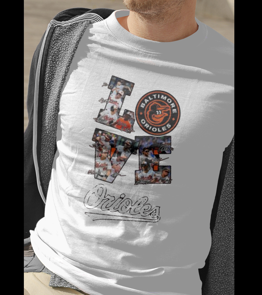 Baltimore Orioles Love Team Personalized Orange Players T-Shirt