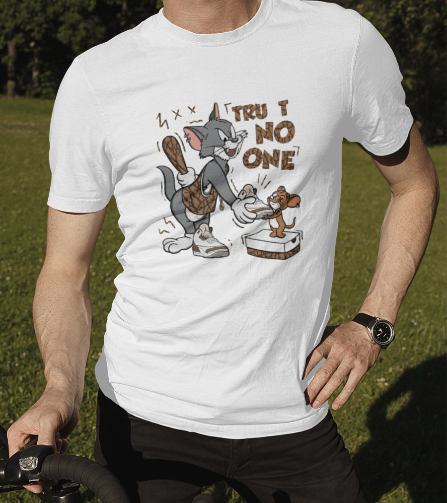 Jordan 3 Palomino Trust No One Tom And Jerry Sneakers T-Shirt