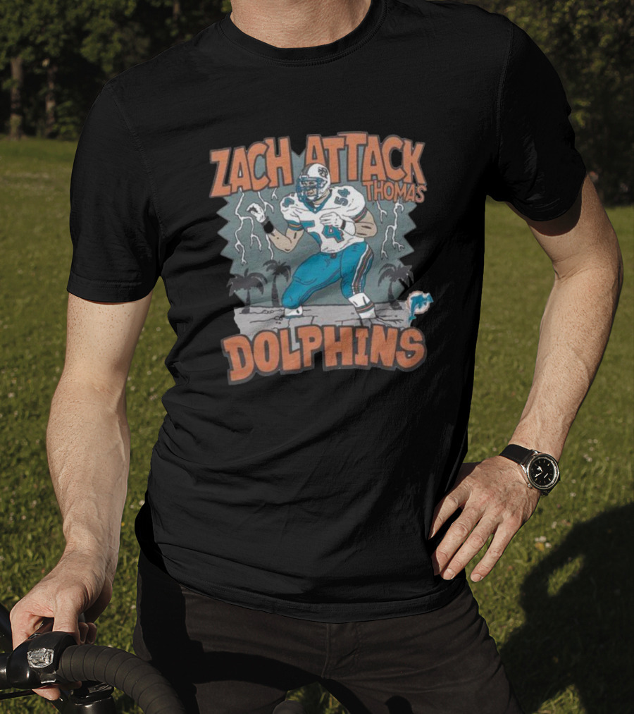 Zach Attack Thomas Dolphins Miami T-Shirt