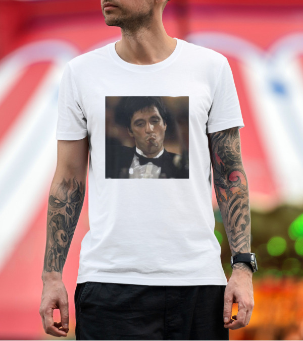 Premium T-Shirt: Mls Español Maxi Rodríguez Al Pacino Scarface T-Shirt Mls Español Maxi Rodríguez Al Pacino Scarface T-Shirt