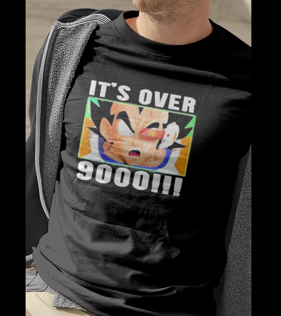 It's Over 9000 Vegeta Dragon Ball Z Power Level Iconic Scene T-Shirt