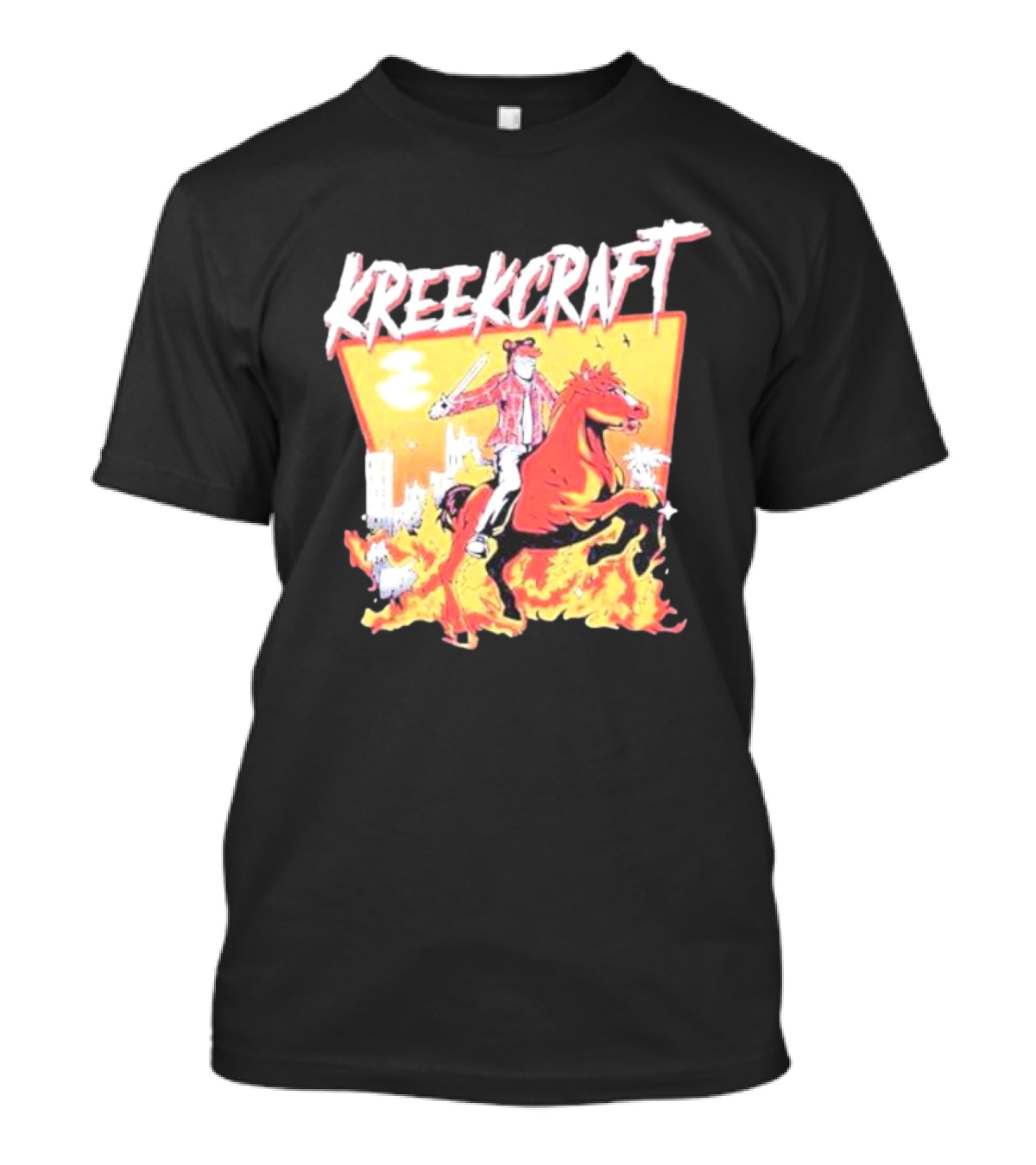 KreekCraft Fiery Horseback Adventure T-Shirt