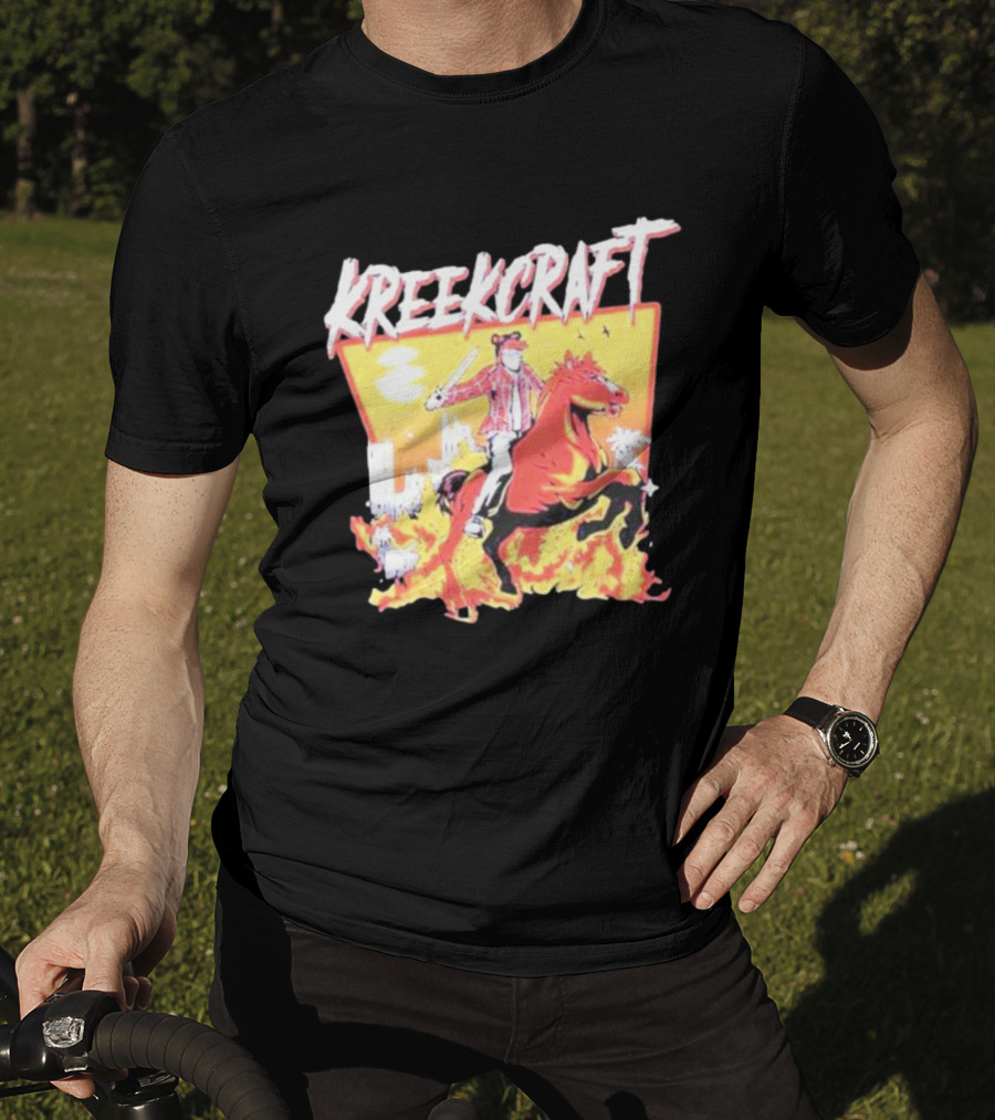 KreekCraft Fiery Horseback Adventure T-Shirt