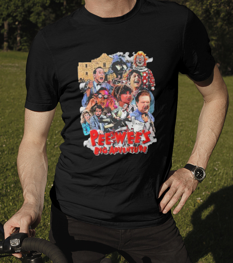 Pee Wee's Big Adventure Vintage Paul Reubens Texas Collage T-Shirt