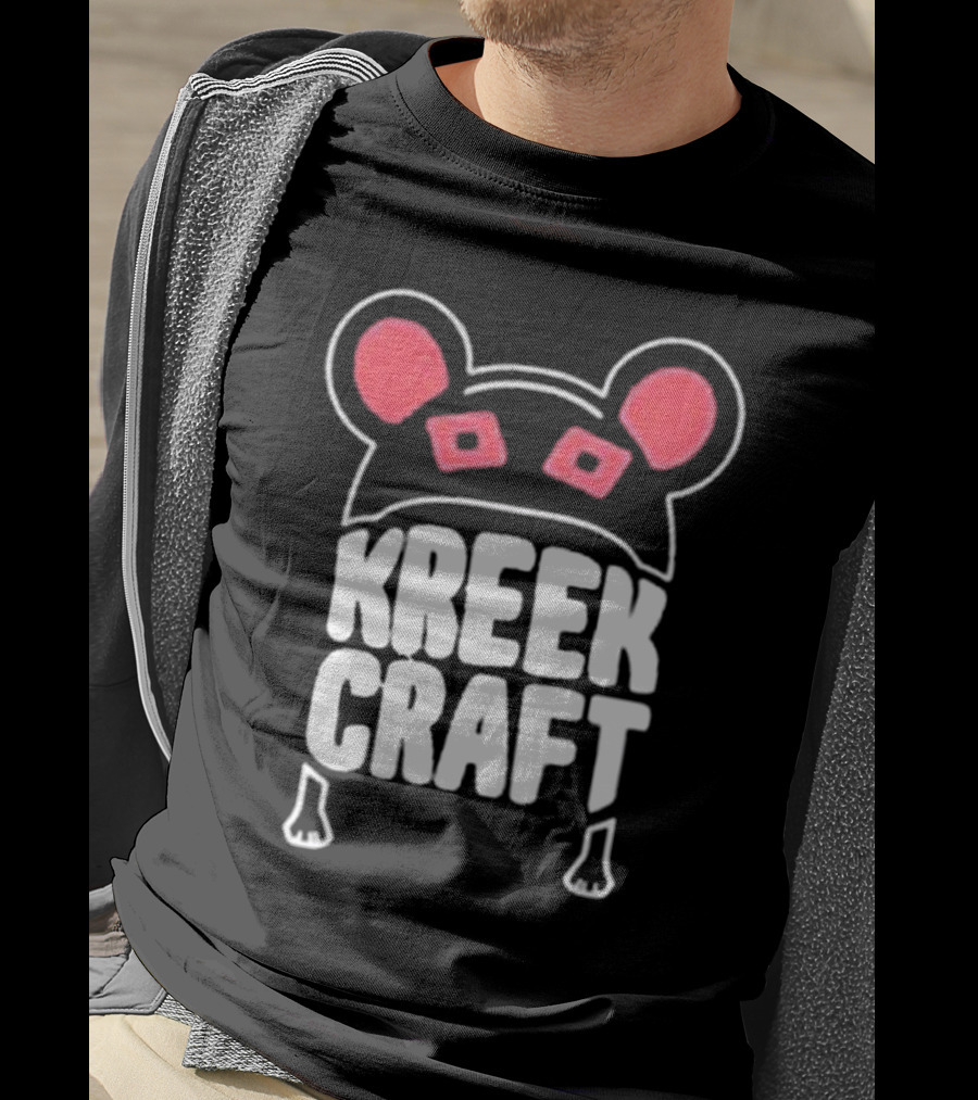 KreekCraft Bear Ears Red Eyes Branding T-Shirt