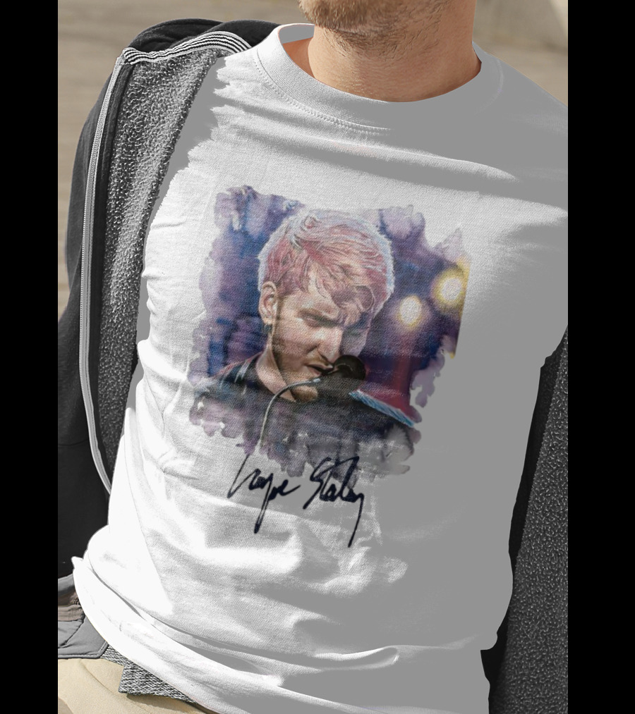 Layne Staley Signature Artwork With Microphone And Lights T-Shirt