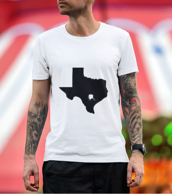 Many People Don’t Realize How Small Alaska Really Is When The Image Is Not To Scale Texas Silhouette Comparison T-Shirt