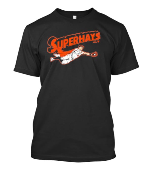 Superhays Austin Hays Baseball Flying Action T-Shirt