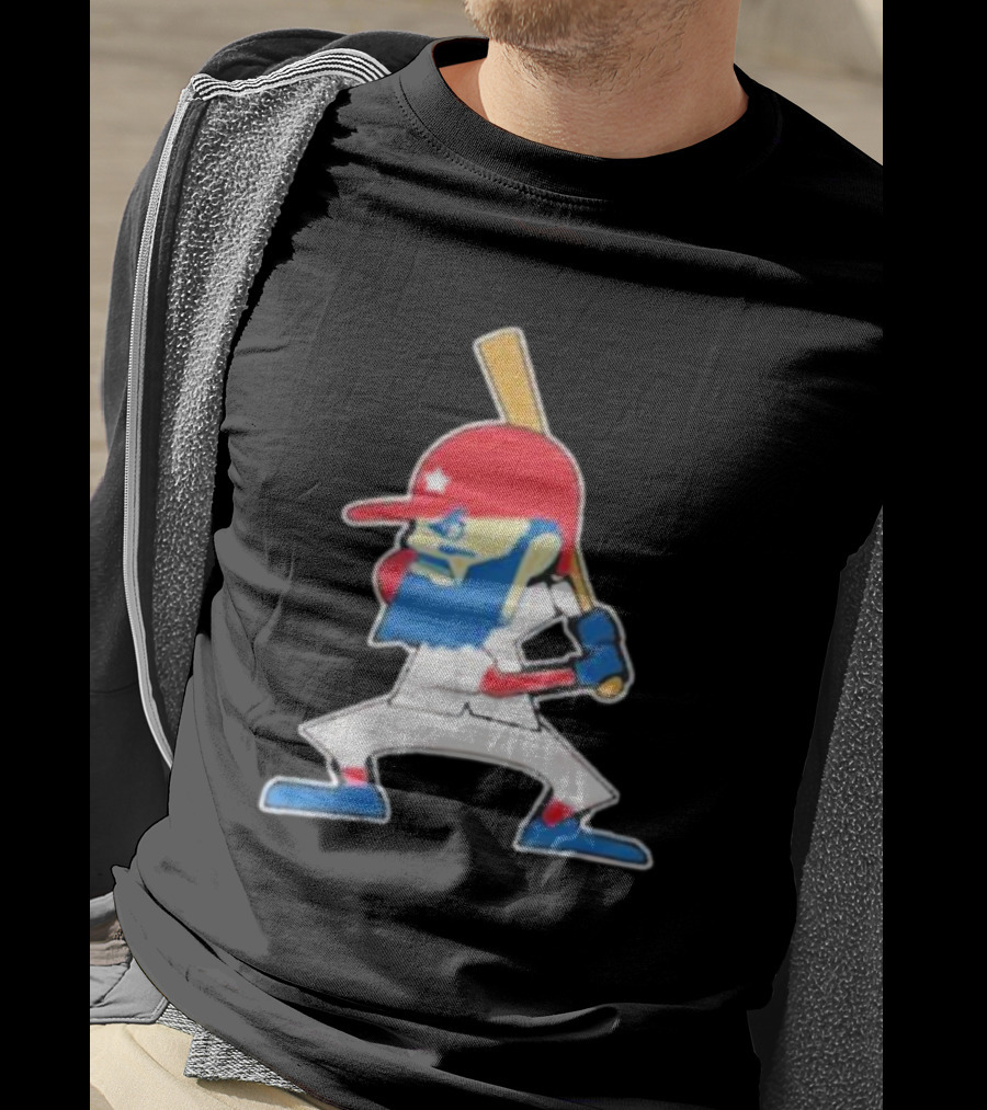 Fighting Phil Baseball Character Retro Cartoon T-Shirt
