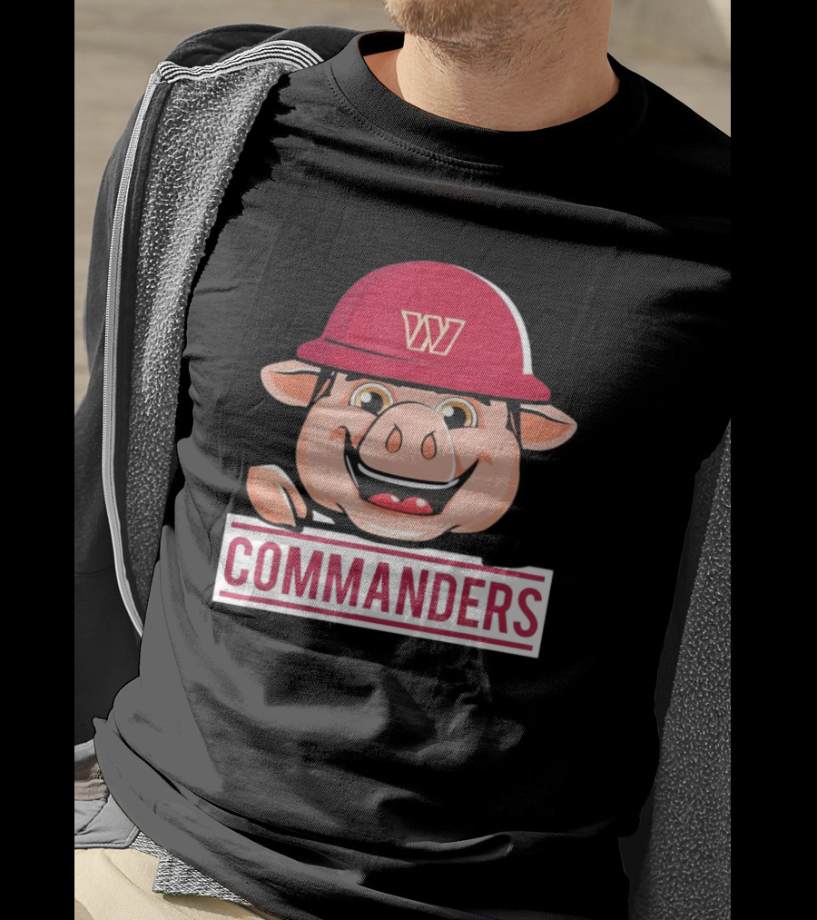 Major Tuddy Commanders NFL Team Mascot Football Fan T-Shirt