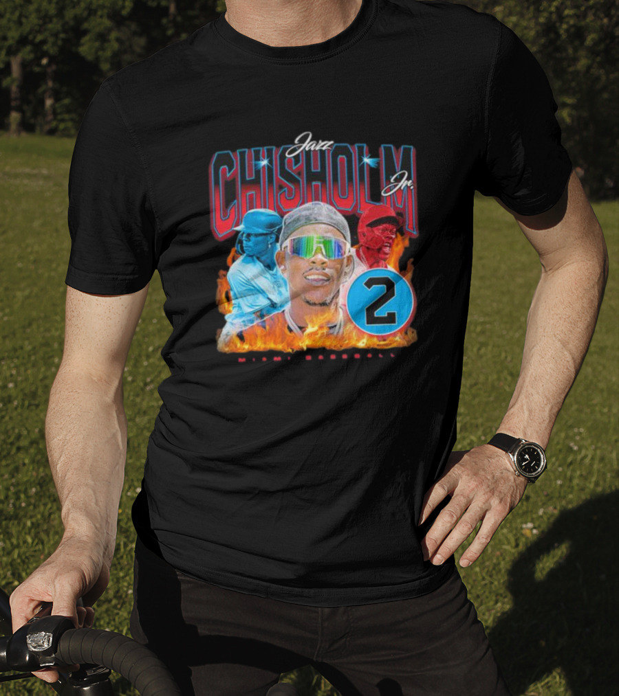 Jazz Chisholm Jr. Miami Baseball 90s Number 2 T-Shirt