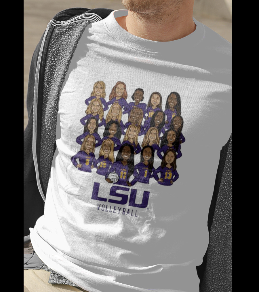LSU Tigers Volleyball NIL Women's Team Players T-Shirt