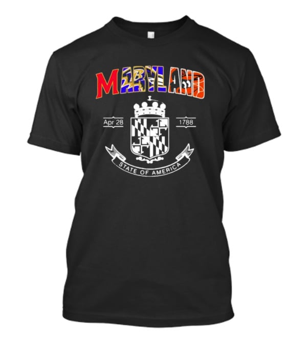 Maryland Apr 28 1788 State Of America Team Sport Emblem Heritage T-Shirt