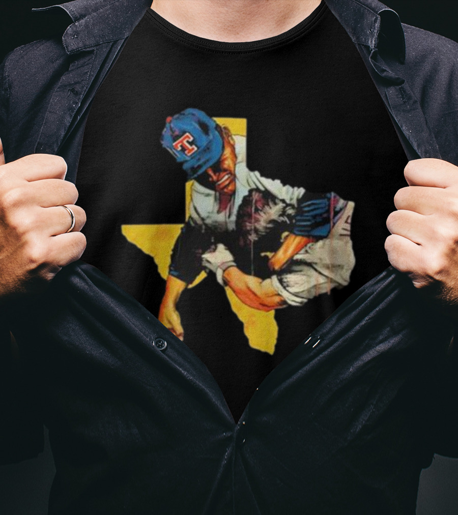 Nolan Ryan Robin Ventura Texas Baseball Fight Iconic Moment T-Shirt